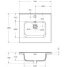 База под раковину BELBAGNO ETNA-500-2C-SO-RG