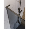 Душевая перегородка BELBAGNO UNO UNO-L-1-TB-110-GR-GM 110 см, профиль оружейная сталь матовый, стекло графитовое