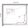 Душевой уголок 100-115x75-90 см BELBAGNO UNIQUE-AH-2-100/115-75/90-C-Cr