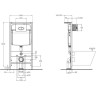 Комплект 2 в 1 система инсталляции для унитазов BELBAGNO BB026-BB044NERO